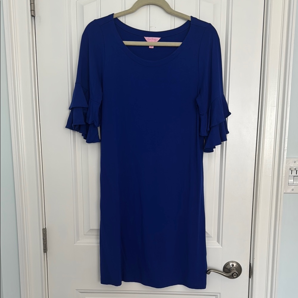 Lilly Pulitzer Blue Ruffled Tiered Mini Dress